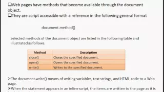 JavaScript Chapter 3 - Objects dom doc and windows with HandsOn