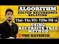 Recurrence Relation T n T T cn Recursive Tree Method GATECSE DAA