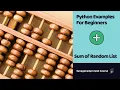 Python Example Sum and Average Python Tutorials SavageCamp