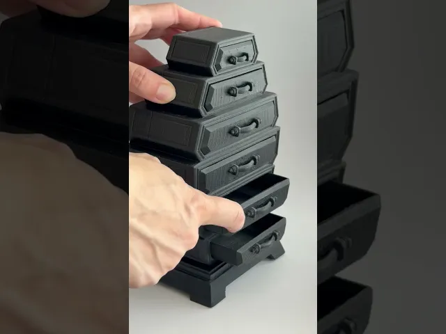 Mini Gothic Coffin Dresser (functional) video thumbnail