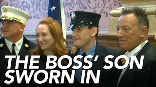 Sam Springsteen Bruce Springsteen s son sworn in as Jersey City firefighter
