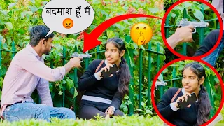 Download Badmashi Prank On Girls 🔥with Fake Gun 🔫| लड़की police कि Sister निकली  #prankvideo #badmashi MP3