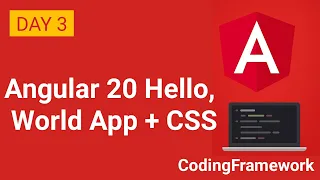Angular 20 Tutorial Day 3 Hello World App CSS Styling