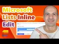 How to inline edit fields in Microsoft SharePoint Lists