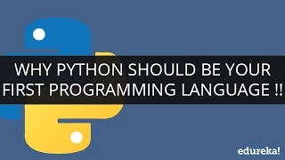 Why learn Python Programming Python Tutorial for Beginners Edureka