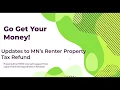 Go Get Your Money Updates to MN s Renter Property Tax Refund Renters Credit