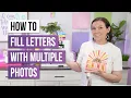 How To Fill Letters With Multiple Photos in Cricut Design Space BONUS