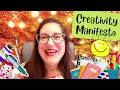 Embark on an Adventure of Mixed Media Creativity journal with me creativity manifesto