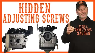 Hidden Carburetor Adjusting Screws On Some Weedeaters And Blowers