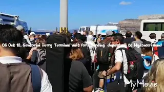 santorini incredible ferry boarding to mykonos