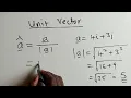 How to find the unit vector