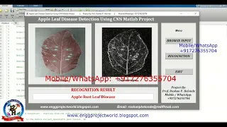 Apple Leaf Disease Detection Using CNN With Source Code Apple Leaf Disease Detect Matlab Project