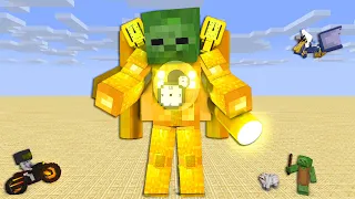 Zombie Clock Man Time Travel - Minecraft Animation