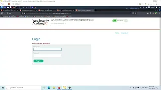 Lab SQL injection vulnerability allowing login bypass