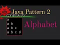 Print Alphabet Pattern 2 Program in java l
