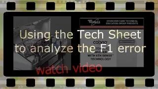 Using the Whirlpool Cabrio TechSheet for F1 error code 5