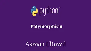 Object Oriented Programming OOP in python - Polymorphism