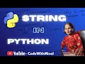 Day 6 Strings in Python Python for Machine Learning Data Science Analytics