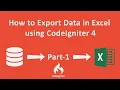 Exporting Excel Data with CodeIgniter 4 Step-by-Step Guide