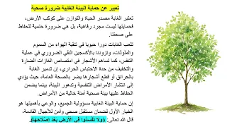 تعبير عن حماية البيئة الغابية ضرورة صحية