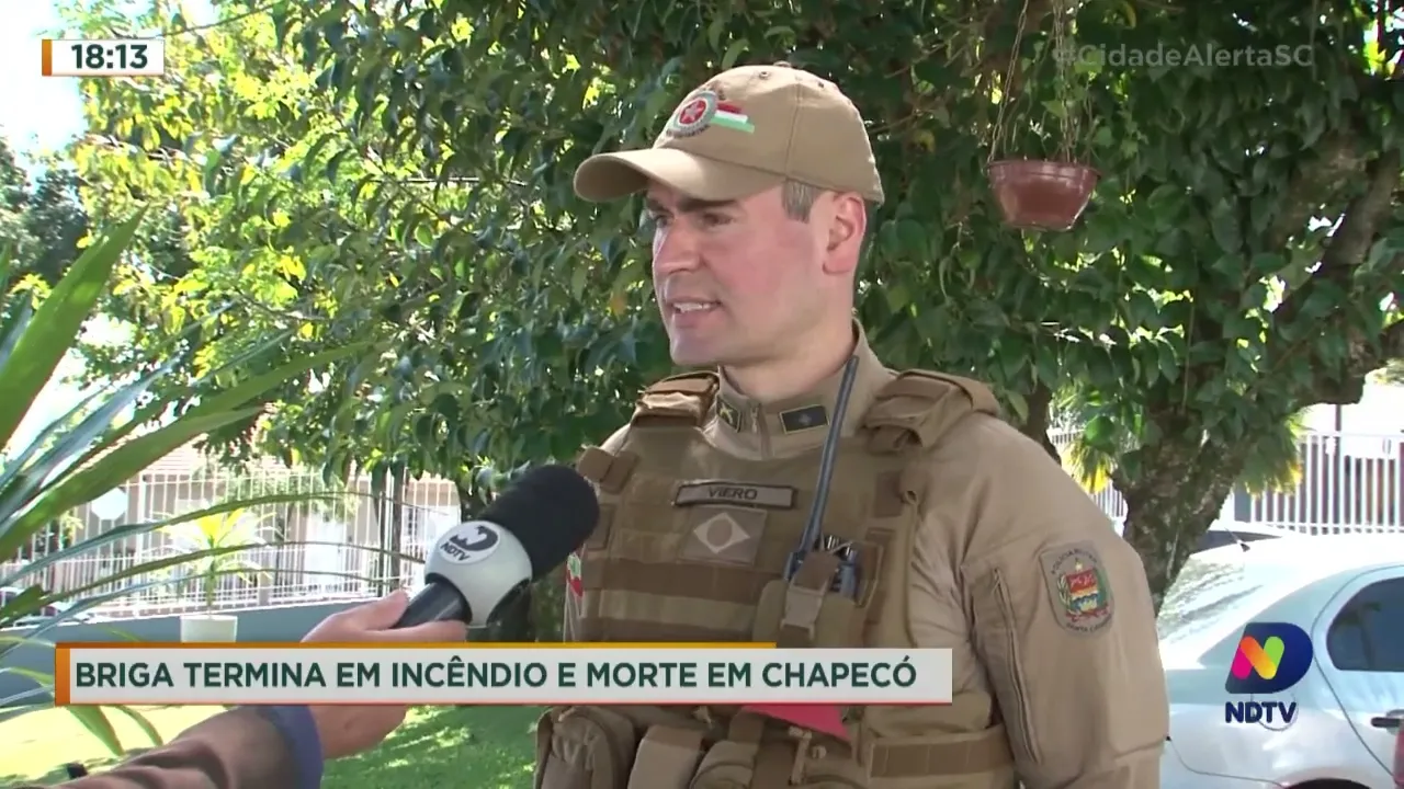 Briga termina em incêndio e morte em Chapecó