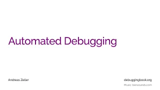 Automated Debugging Course - Lecture and Project 1