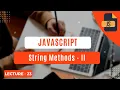 String Methods In Javascript II Urdu Get Knowledge