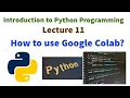 Google Colab Tutorial Python Programming with Examples and Demos