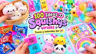 👀👉100 IDEAS SQUISHIES VIRALES Y TUTORIALES 👨‍🏫📓FÁCIL Y CON RECICLAJE ♻