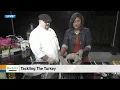 Prepping the turkey for Thanksgiving