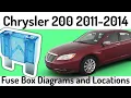 2011-2014 Chrysler 200 Fuse Box Diagrams and Fuse Panel Locations