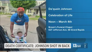 Death certificate says man killed by Grand Rapids police died from shot to the back