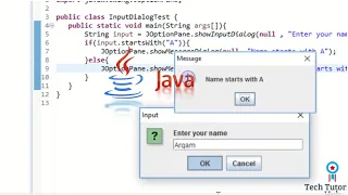 Simple GUI input Dialogue-box project using JAVA GUI