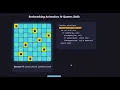 Backtracking Animation Solving the N-Queens Problem 8x8