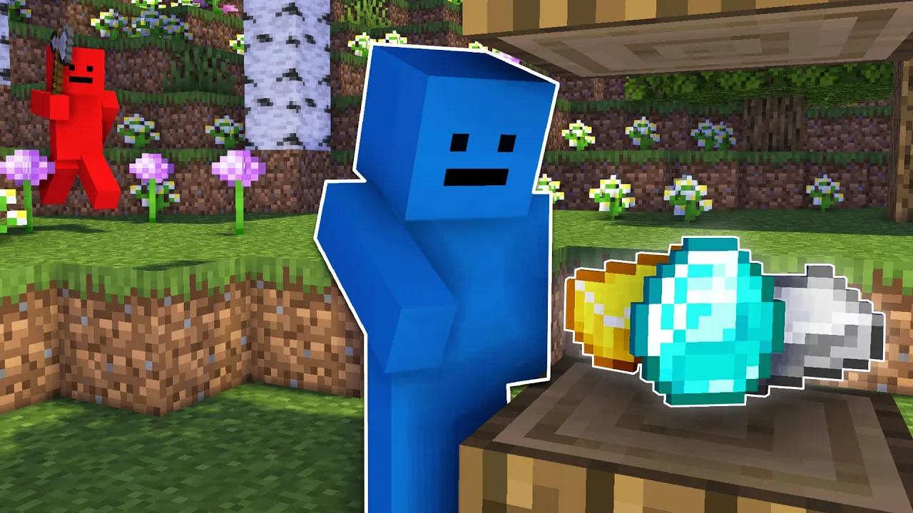 Minecraft Manhunt, But Trees Drop Ores...