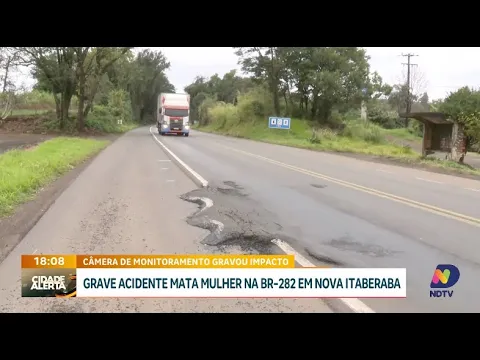 Nova Itaberaba: acidente fatal na BR-282 mata mulher de 45 anos