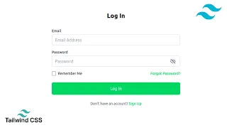 Tailwind Login Form With Password Visibility Toggle Tailwind CSS Tutorial
