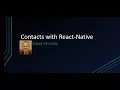 Contact List with React Native - Part 1 Environment Setup