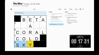 Mini Crossword Unexpectedly Fast Puzzling