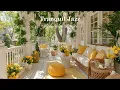 Tranquil Jazz With Golden Spring Sunlight Ambience Up Mood Deep Healing At Cozy Nature Balcon