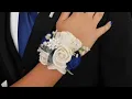 Royal Blue Wood Wrist Corsage - How to make