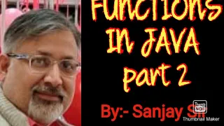 Functions in Java icse isc class 10 class 11 class12