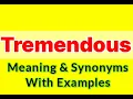 Meaning of Tremendous Tremendous synonyms in English Tremendous examples in sentences