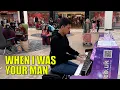The Girls Sang Bruno Mars When I Was Your Man Piano Cover in Public | Cole Lam