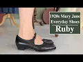 1920s Inspired Mary Jane Everyday Shoe - Ruby
