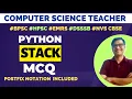 STACK MCQ Postfix Notation Questions Python Stack MCQs PGT Computer Science Preparation