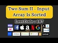 Two Sum II LeetCode 167 Medium