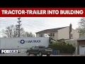 Tractor-trailer crashes into business on Route 3 in Clifton