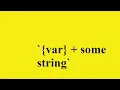 Template Literals JavaScript Tutorial JavaScript for Beginners
