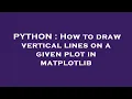 PYTHON How to draw vertical lines on a given plot in matplotlib
